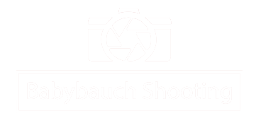Babybauch Shooting Logo Weiß
